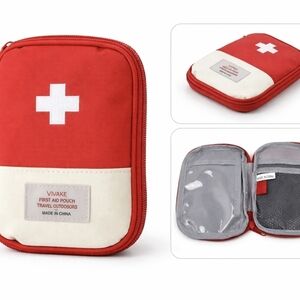 Vvake Red and White First Aid Pouch